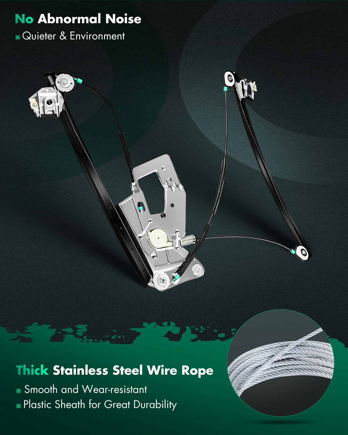 740-478 51338252393 Front Driver Side Window Regulator W/o Motor Compatible For BMW 525i 2001-2003 For BMW 528i 1997-2000 For BMW 530i 2001-2003 For BMW 540i 1997-2003 For BMW M5 2000-2003