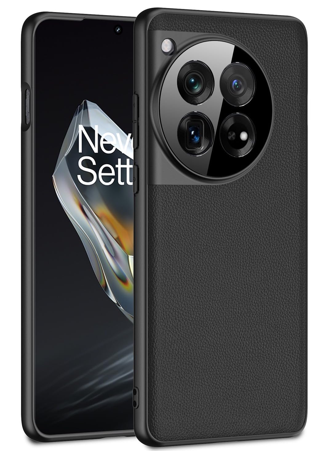 BOUNCEBACK Leatherite Slim Case/Cover with Camera Protection for OnePlus 12 / Oneplus 12 Case Cover - (Matte Black | Faux Leather) (B0CS9PQG3N) Amazon Price History, Amazon Price Tracker