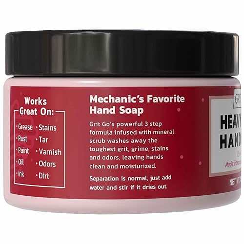 Miniatura 8 de Jabón de manos industrial  Limpiador de manos arenoso resistente para mecánicos, trabajadores de la construcción y más  Elimina grasa, aceite, óxido