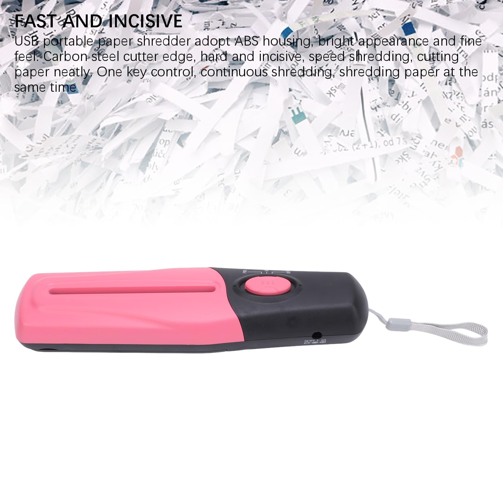 Przenośna niszczarka do papieru, ręczna mini USB elektryczna niszczarka papieru, mała i kompaktowa do niszczenia papieru, rachunków, paragonów i ważnych dokumentów