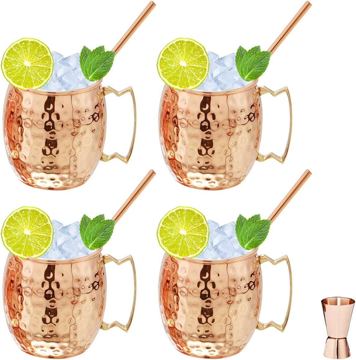 Moscow Mule Copper Mugs - Set of 4-16 oz Copper Mug Cups