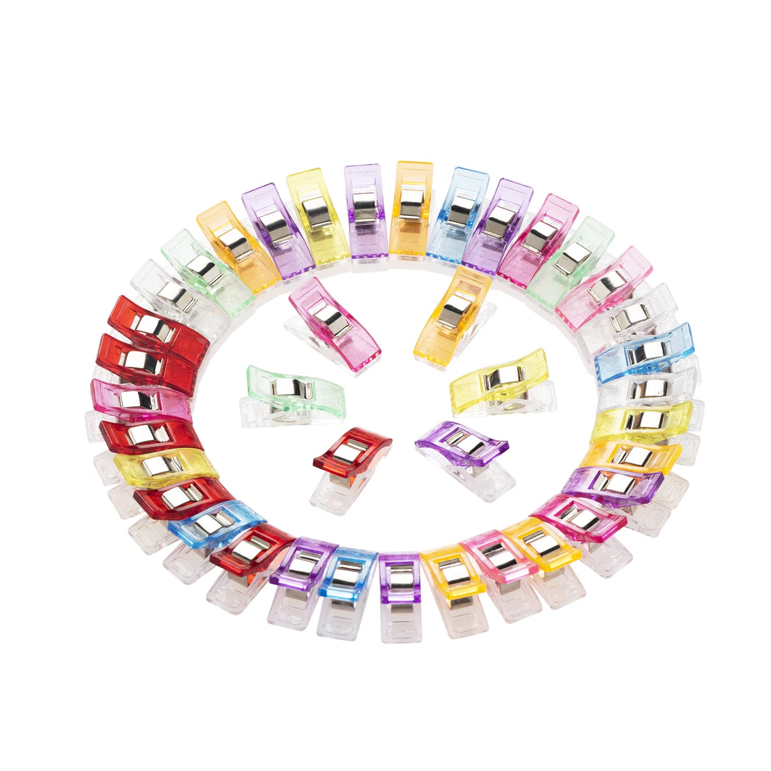 80 Stoffklammern Wonder Clips Mehrfarbig Nähen Zubehöre Kunststoff Patchwork Buckle Multi-Use Nähmaschinenhelfer Kurzwaren (80 Mischung)