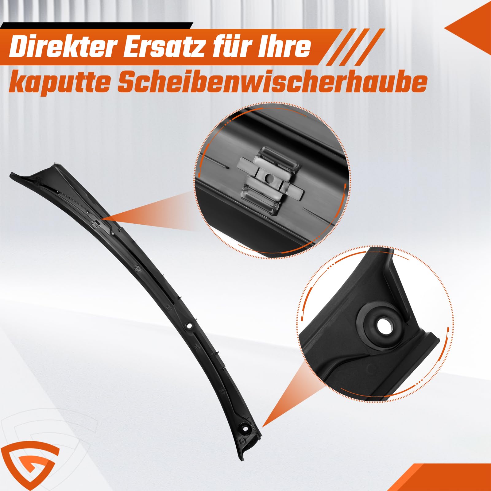 Copri tergicristallo anteriore nero 51718208483 compatibile con BMW 3 Serie E46 M3 323i 325i 330i
