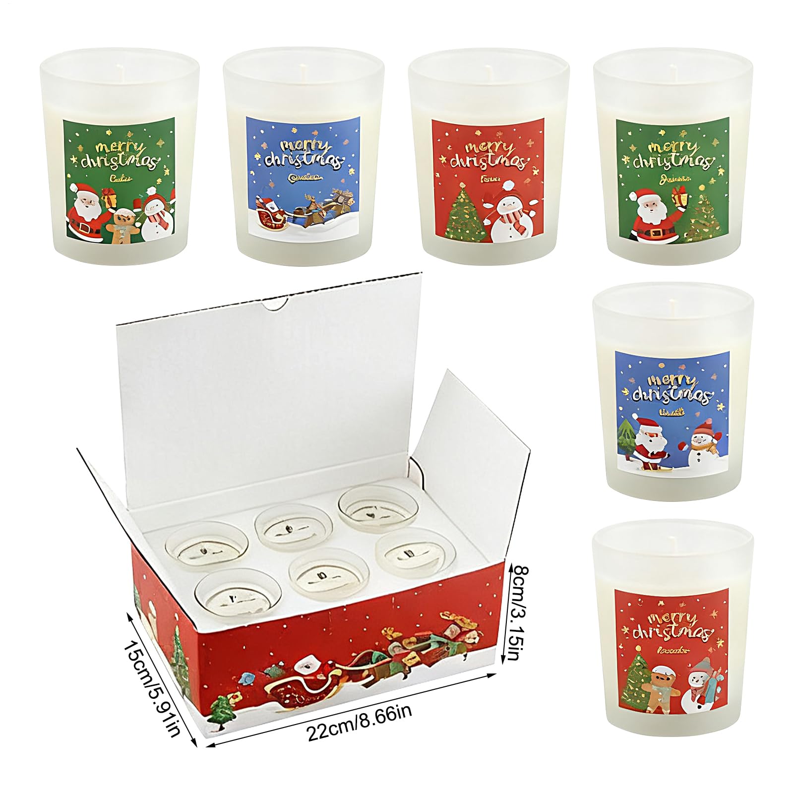 Vela de Relajación 6 Piezas Calmantes Para Decoración | Vela Aromática Elegante en Tarro de Serenidad Para La Relajación En El Dormitorio, La Decoración Del Hogar, El Baño, Las