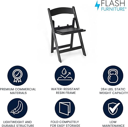 Miniatura 61 de Flash Furniture Hercules Series - Sillas plegables acolchadas para niños, asientos para eventos infantiles con capacidad de peso estático de 264