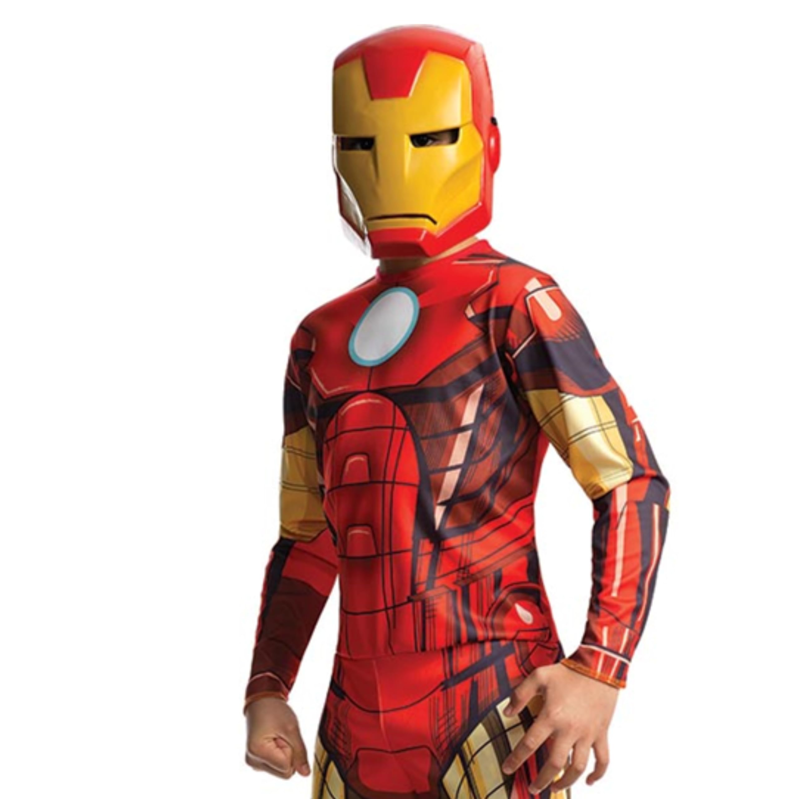 RUBIE'S Avengers Officiel - Déguisement Classique Iron Man Enfant - Taille Enfant au Choix de - Costume Combinaison Rouge avec Masque - Pour Carnaval, Halloween, Idée Cadeau de Noël