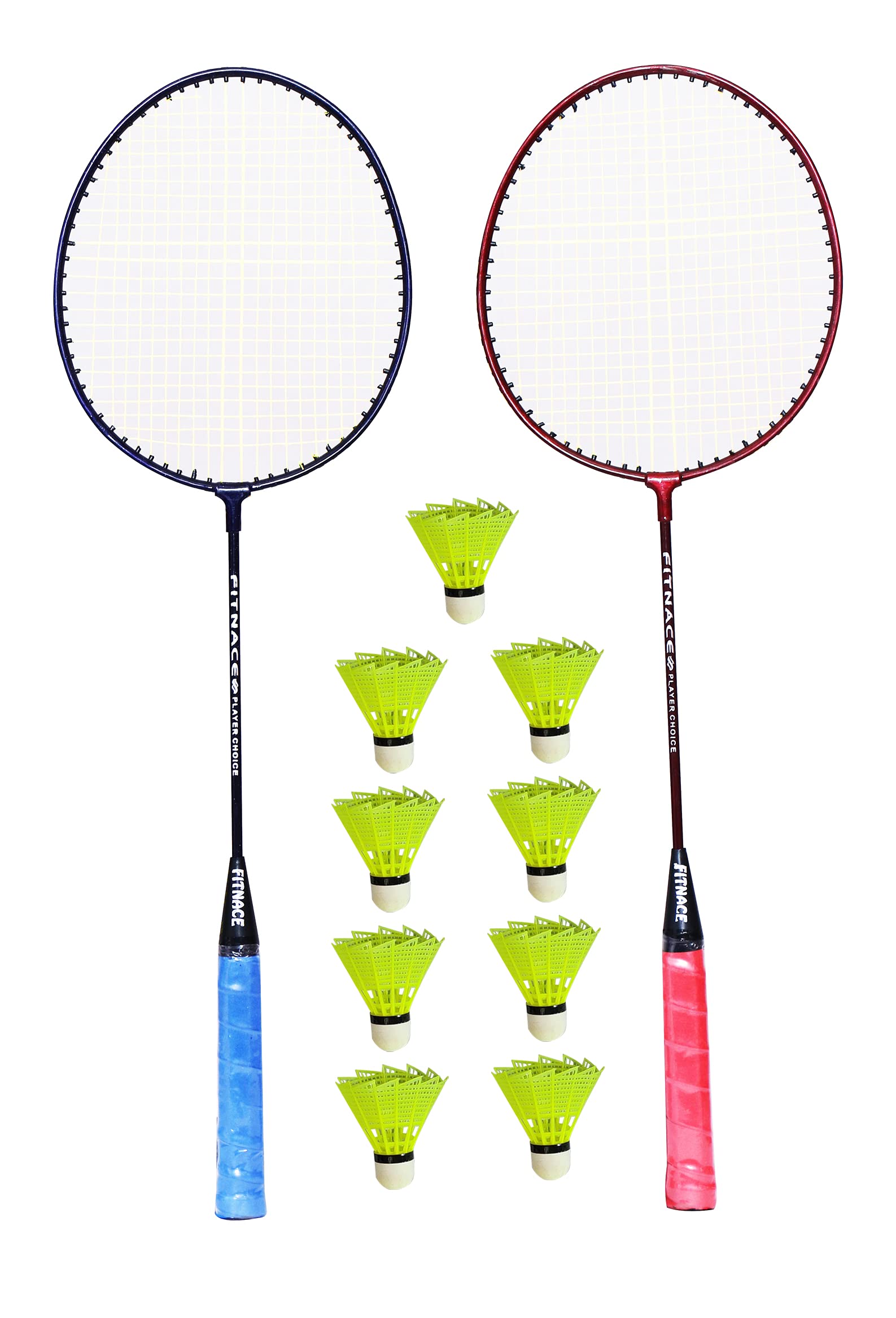 FITNACE Aluminium Badminton Racket with Free 9 SHUTTLES, Set of 2 PC Badminton Racquet Players Choice (B094GFZJKQ) Amazon Price History, Amazon Price Tracker