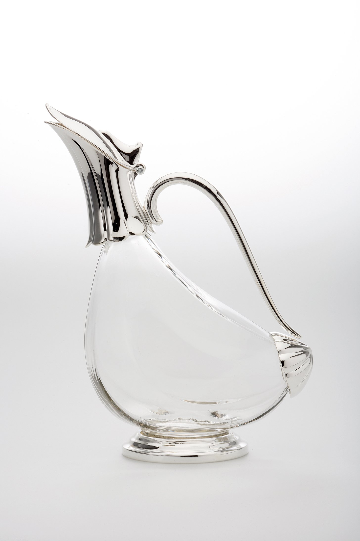 Weindekanter Ente H26,0cm versilbert