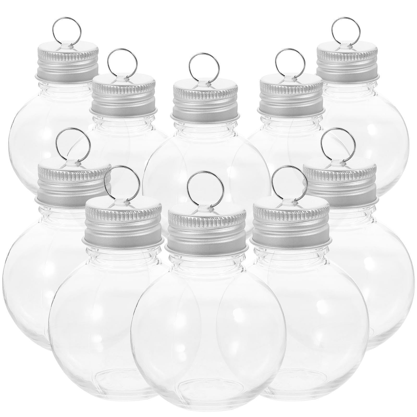 Boules d'alcool de Noël transparentes 50 ml déco sapin personnalisable à remplir