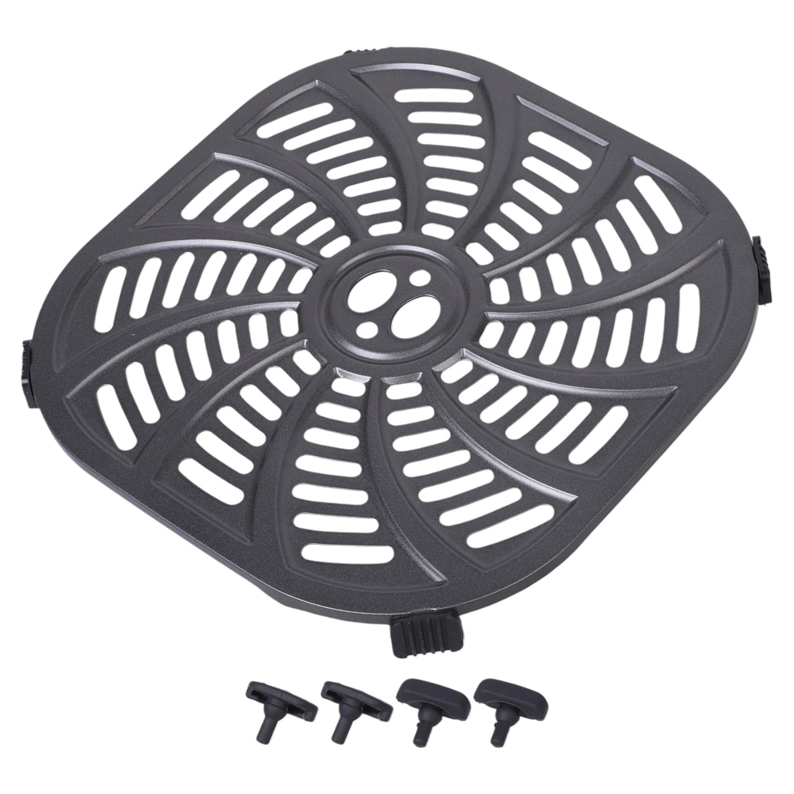 CRFFZ Nonstick Air Fryers Pad 6QT Baking Tray Cooking Liners Accessory Plate Carbon Steel Texture Space Saving Accessory