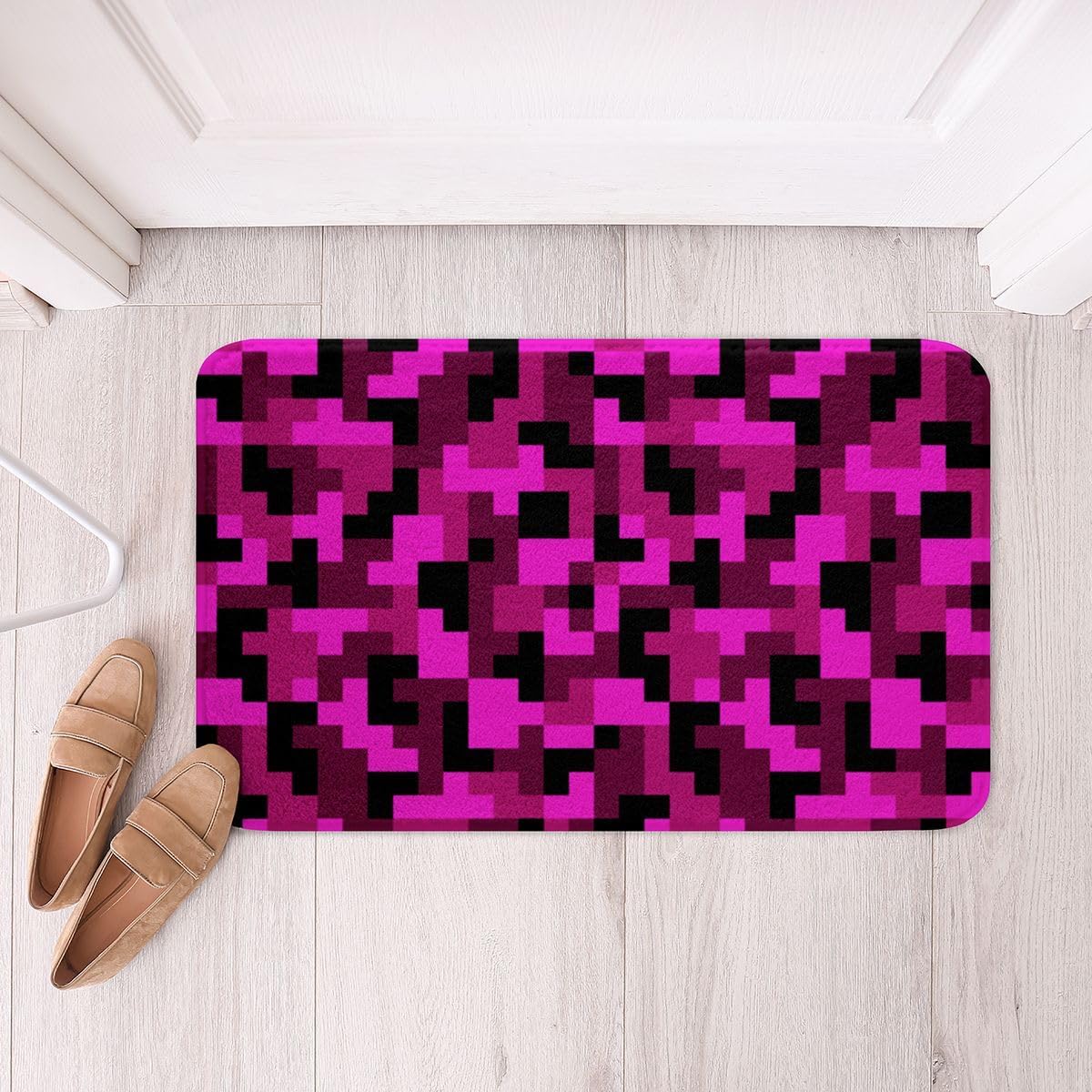 Feelyou Kids Boys Girls Pixel Gamer Bathroom Rugs