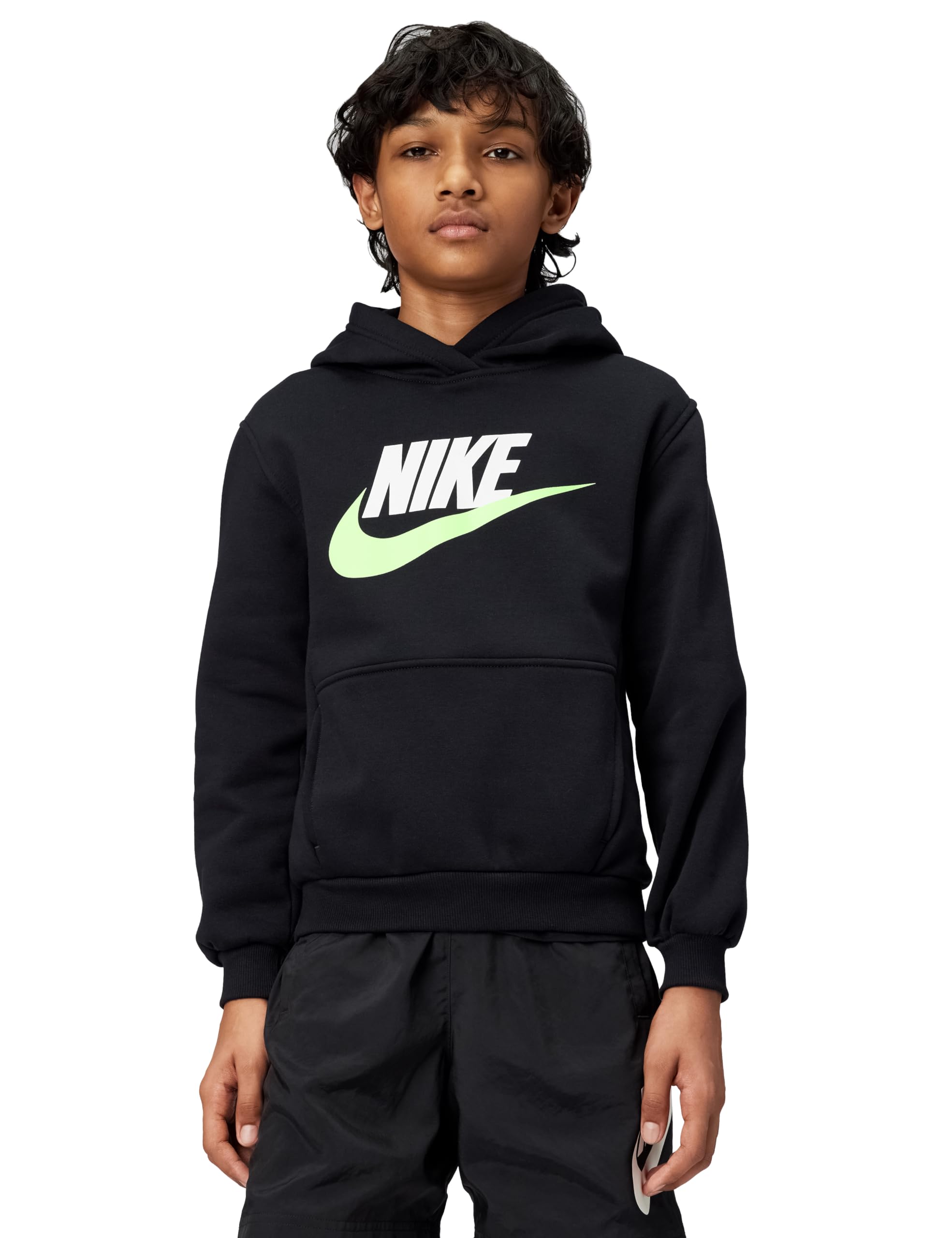 Kids' Club Fleece Pullover Hoodie Large Swoosh - Boys Girls Sweatshirt