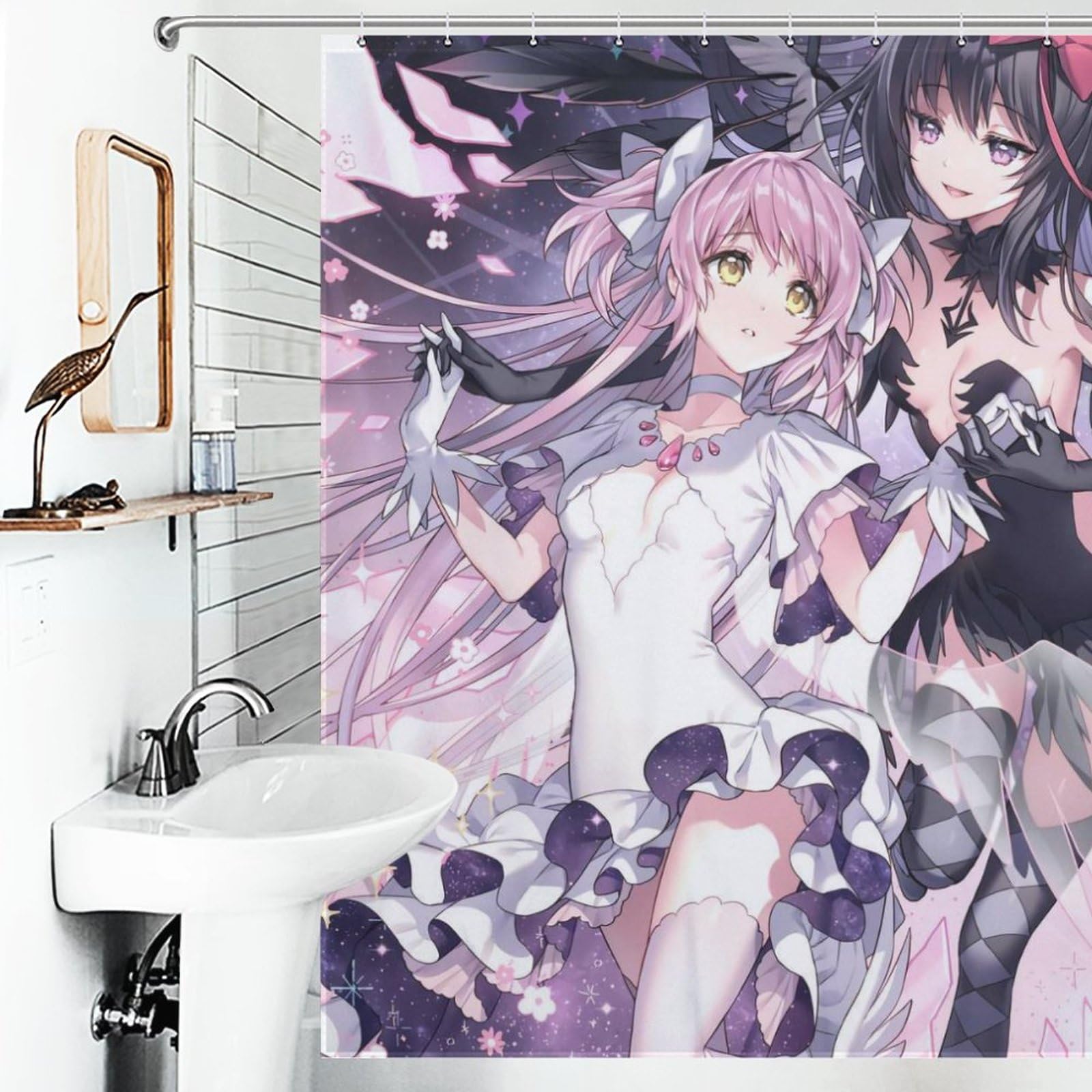 Amazon｜シャワーカーテン おしゃれ 魔法少女まどか 鹿目まどか 暁美