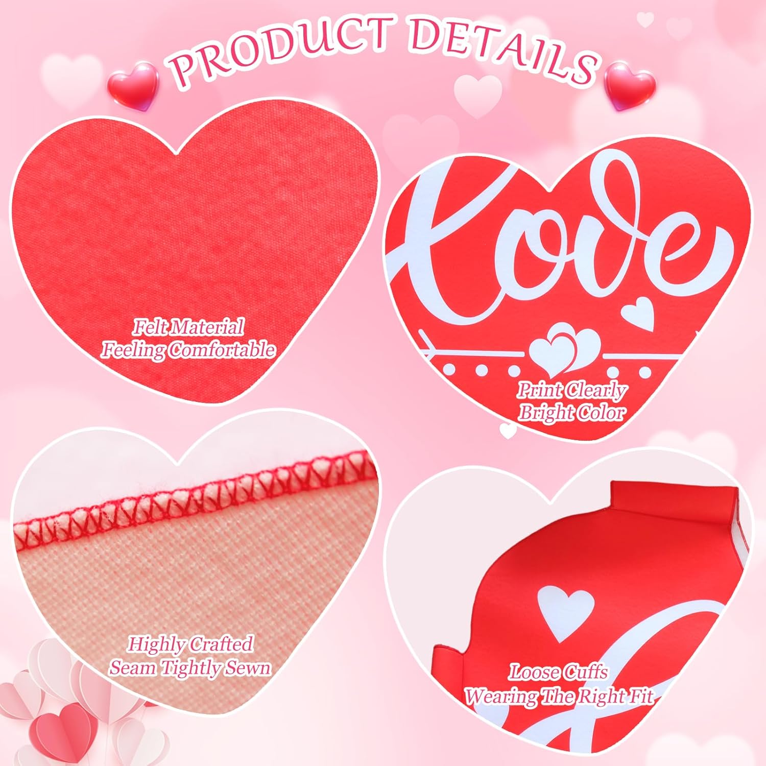 Valentine Heart Costumes, Adult Red Love Themed Costume with Heart Design, Cosplay Tunic for Valentine's Day,Anniversary, Birthday, Halloween Celebrations - Image 3