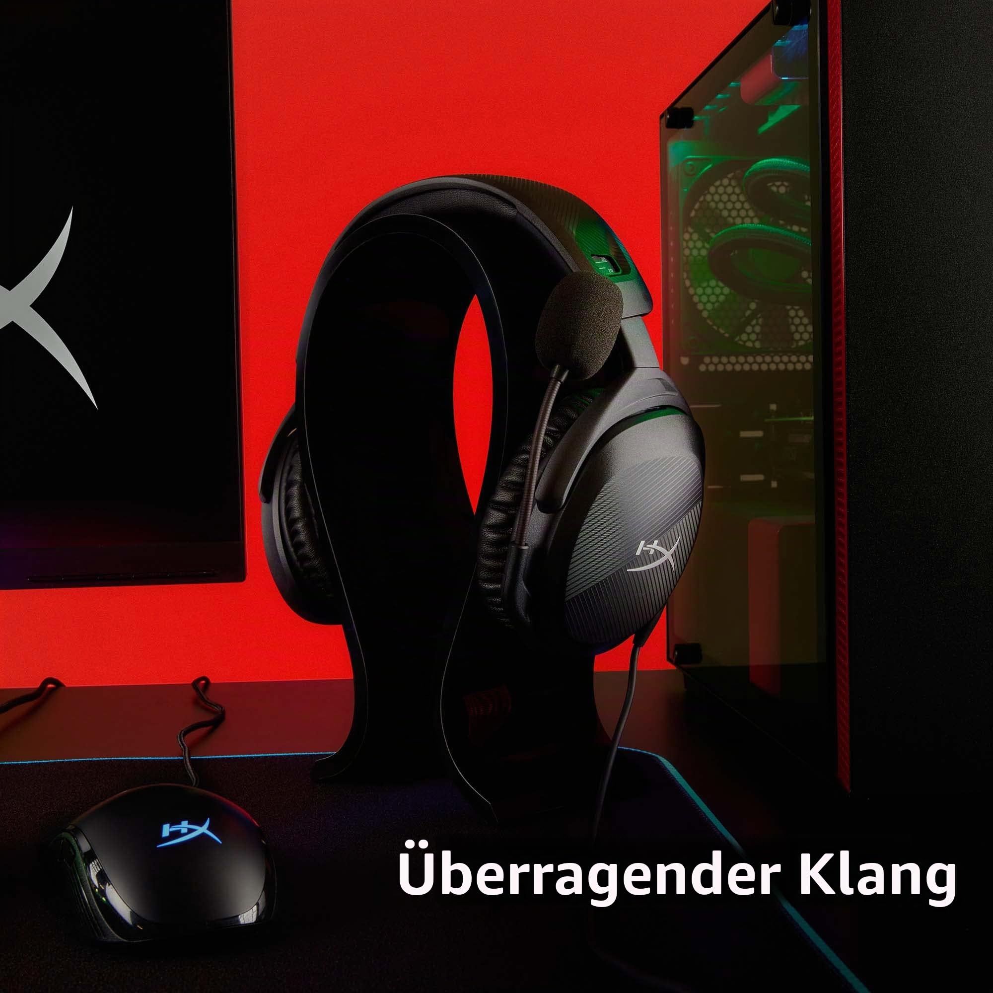 HyperX Cloud Stinger 2 Over-Ear-Headset mit Mikrofon, 50mm-Treiber, Schwarz