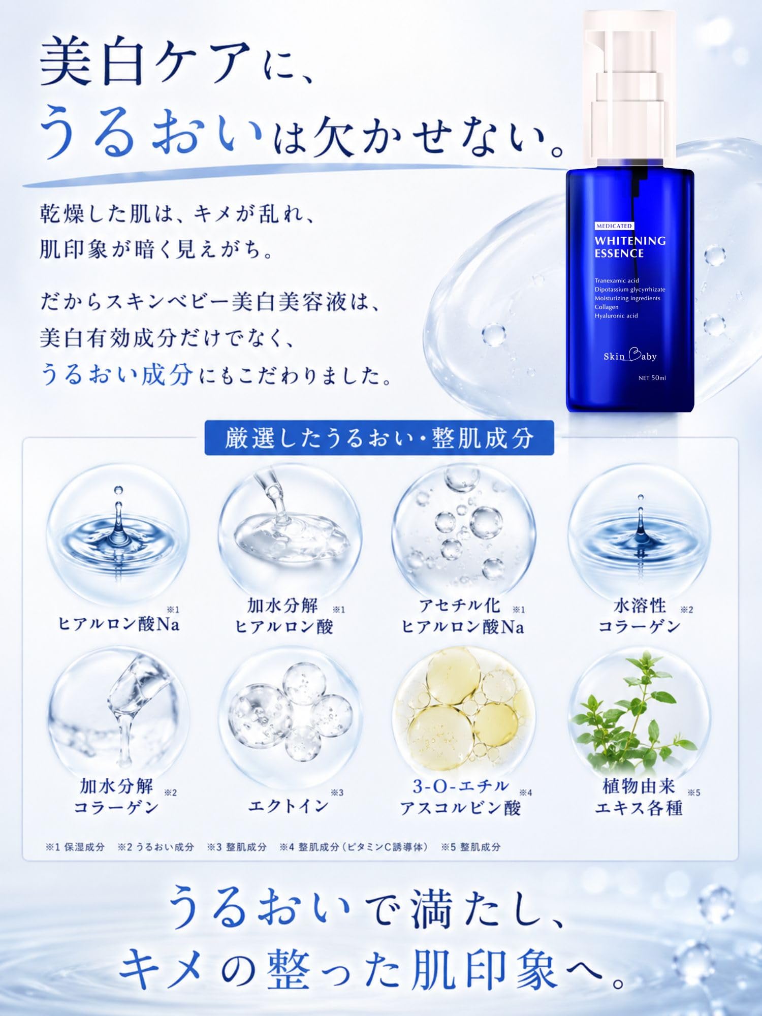 Amazon.co.jp: スキンベビー 美白美容液 トラネキサム酸 大容量 50ml