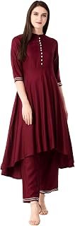 Women's Rayon Kurta With Palazzo Set