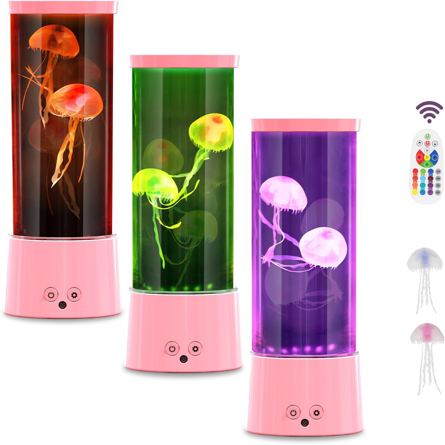 Jellyfish Lava Lamp Aquarium Sensory Lights with 17 Colour Changing ...