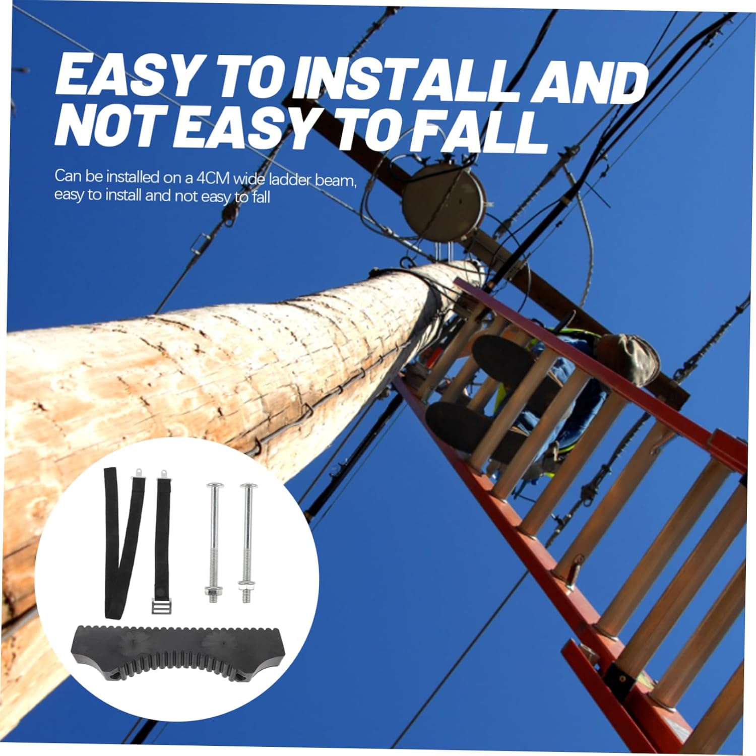 1set Extension Ladder Stabilizer Non-Slip Cover Washer Ladder Pad for Safety