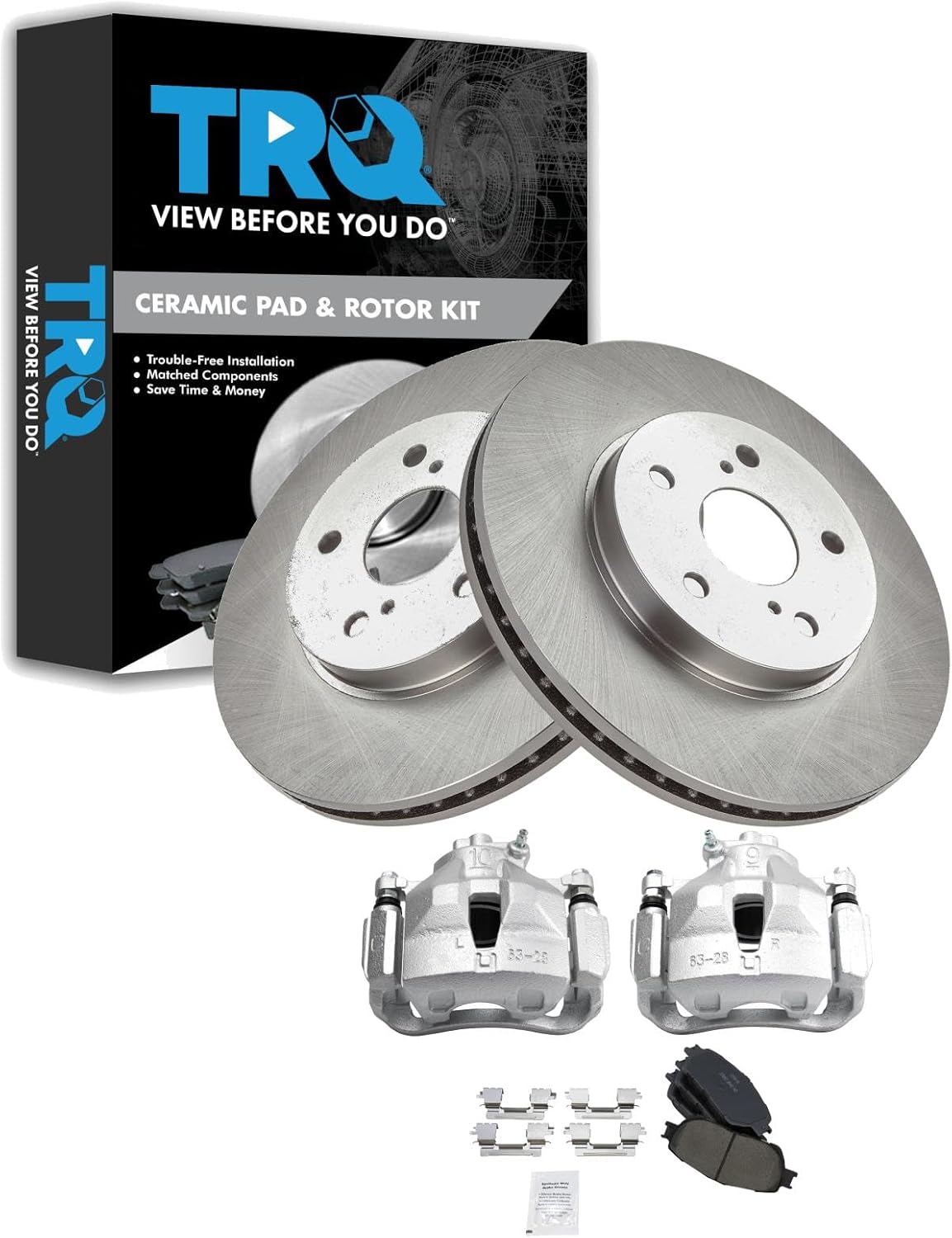 TRQ Front Brake Pad & Rotor Kit for Toyota Avalon Camry Sienna Solara