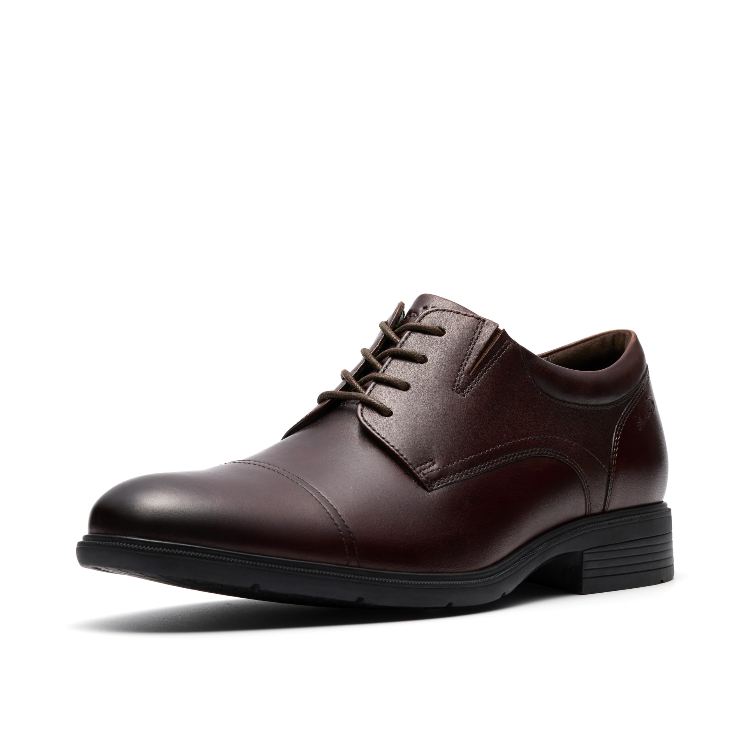 Clarks Clarks Men's Steadwell Cap Oxford Shoes, Mahogany, 10
