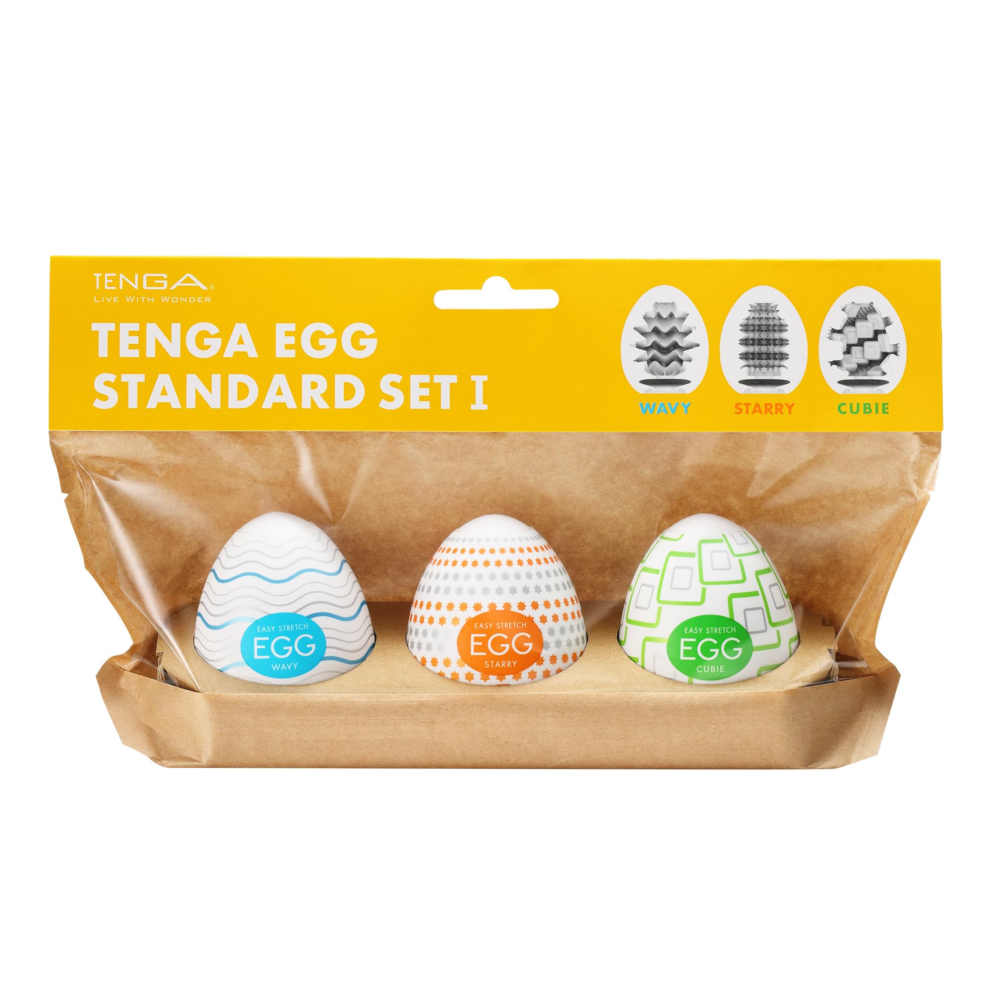 TENGA テンガ エッグ スタンダードセット① 3個入り サイズフリー 男女兼用 使い捨て ローション付き