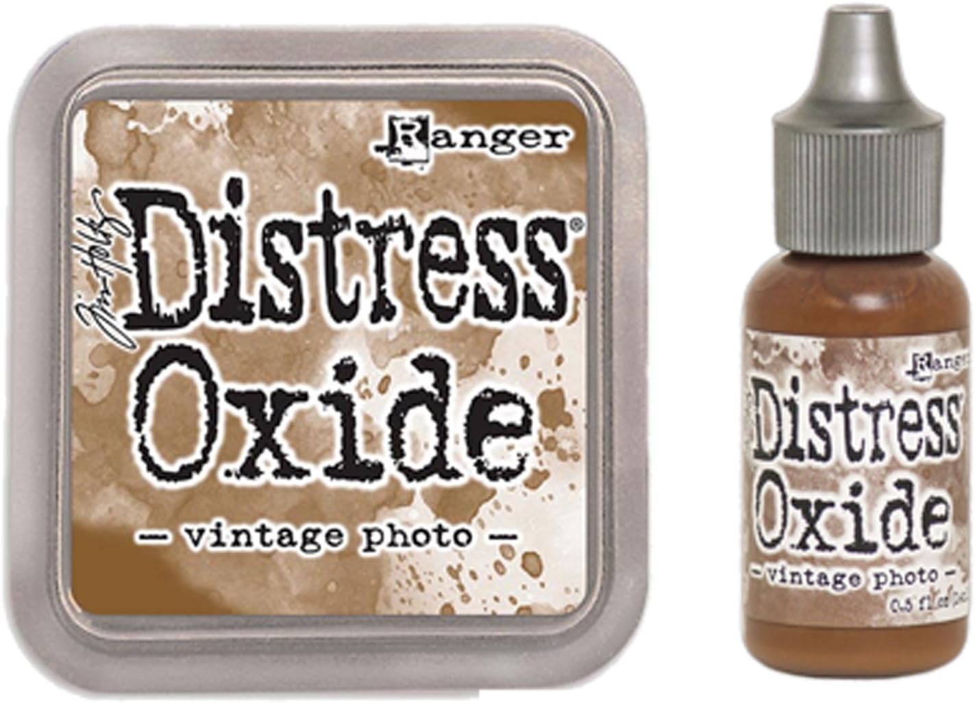SPECIAL BUNDLE Ranger Tim Holtz Distress Oxide Ink Pad VINTAGE PHOTO + Reinker