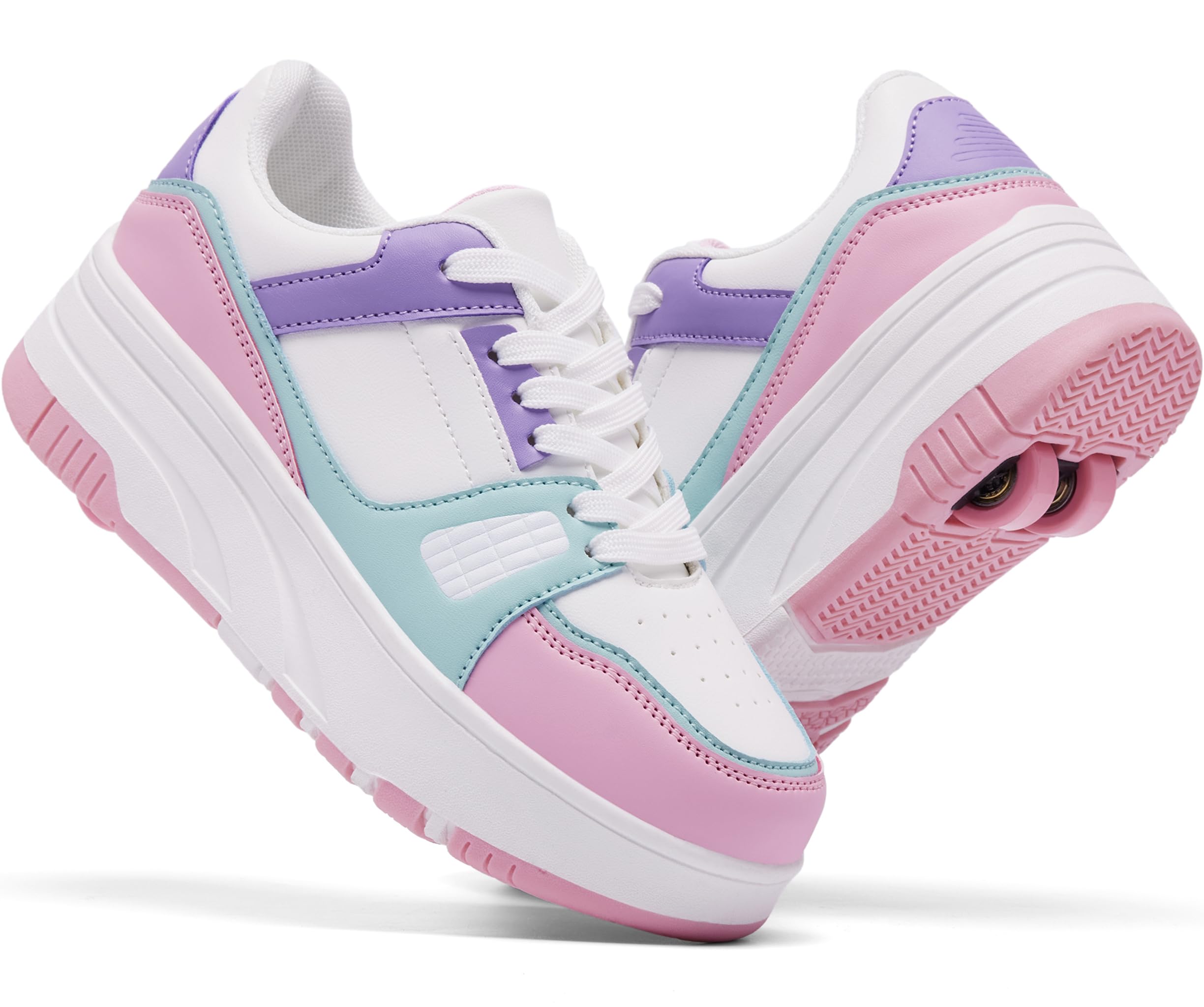 ANEFUN Ragazzi Ragazze Scarpe con Ruote Pattini Pattinaggio Bambini Pattini a Rotella Scarpe con 4 Ruote Rimovibili Comfort Sport Outdoor per Bambini