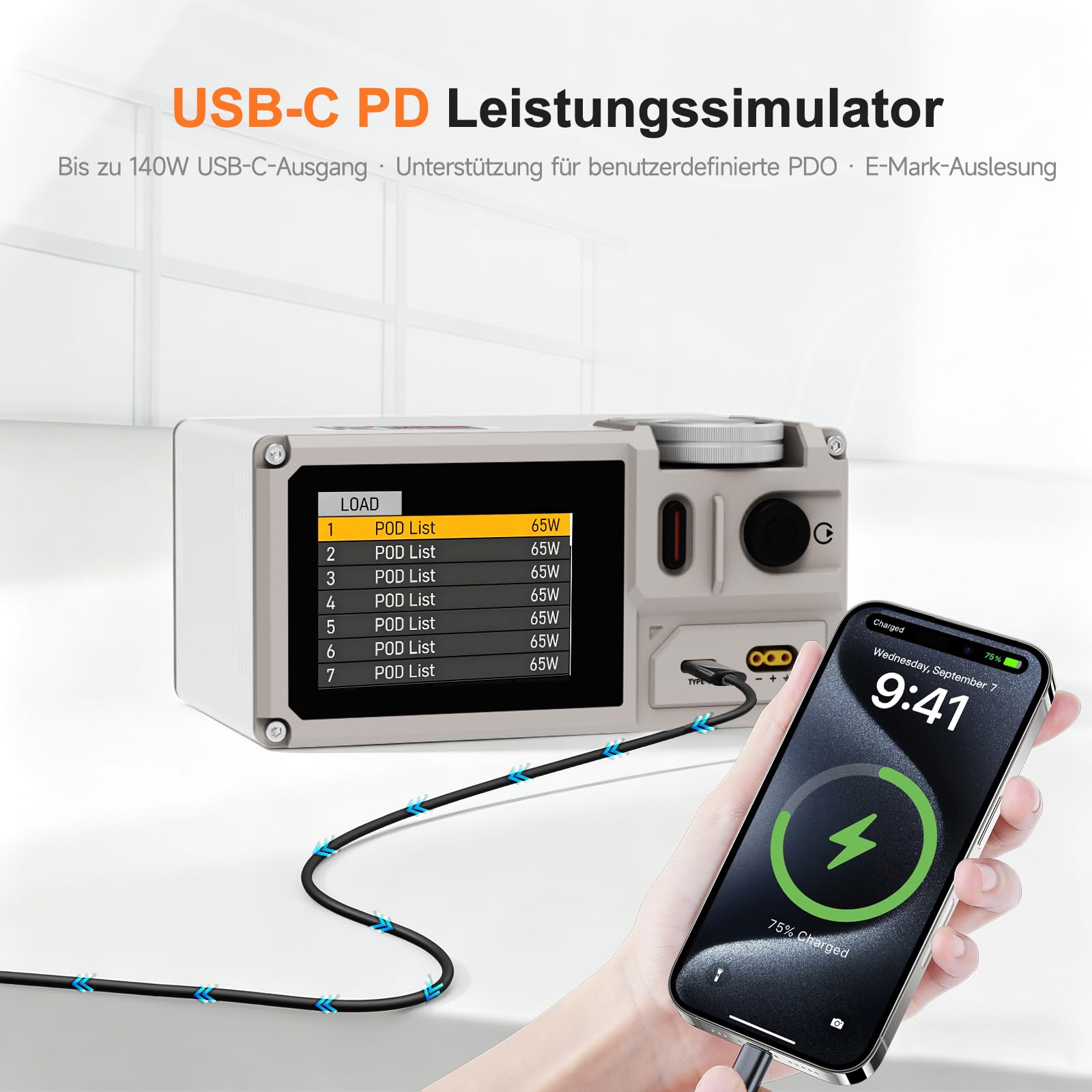 ISDT MP305B Programmierbares Labornetzteil 0–30 V / 0–5 A, 150 W, lineares DC-Netzgerät mit 2,8-Zoll-Touchscreen, USB-C PD 140 W, integriertem Akku und 10 Speichergruppen