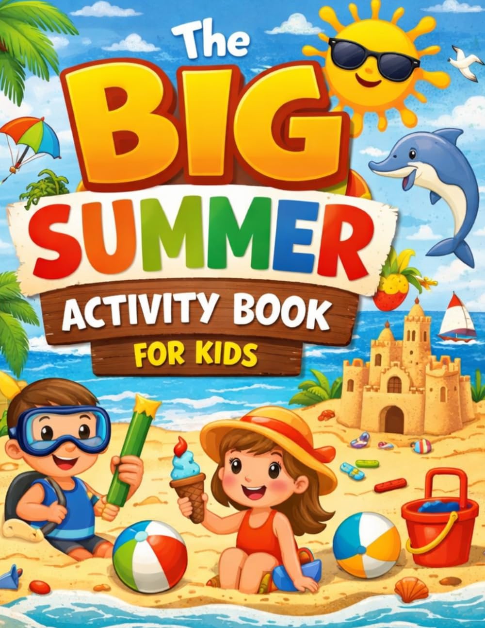 The Big Summer Activity Book for Kids: Coloring, Mazes, Tracing, Counting and Fun Learning Activities for Kids Ages 3–8 (Summer Fun Collection for Kids)