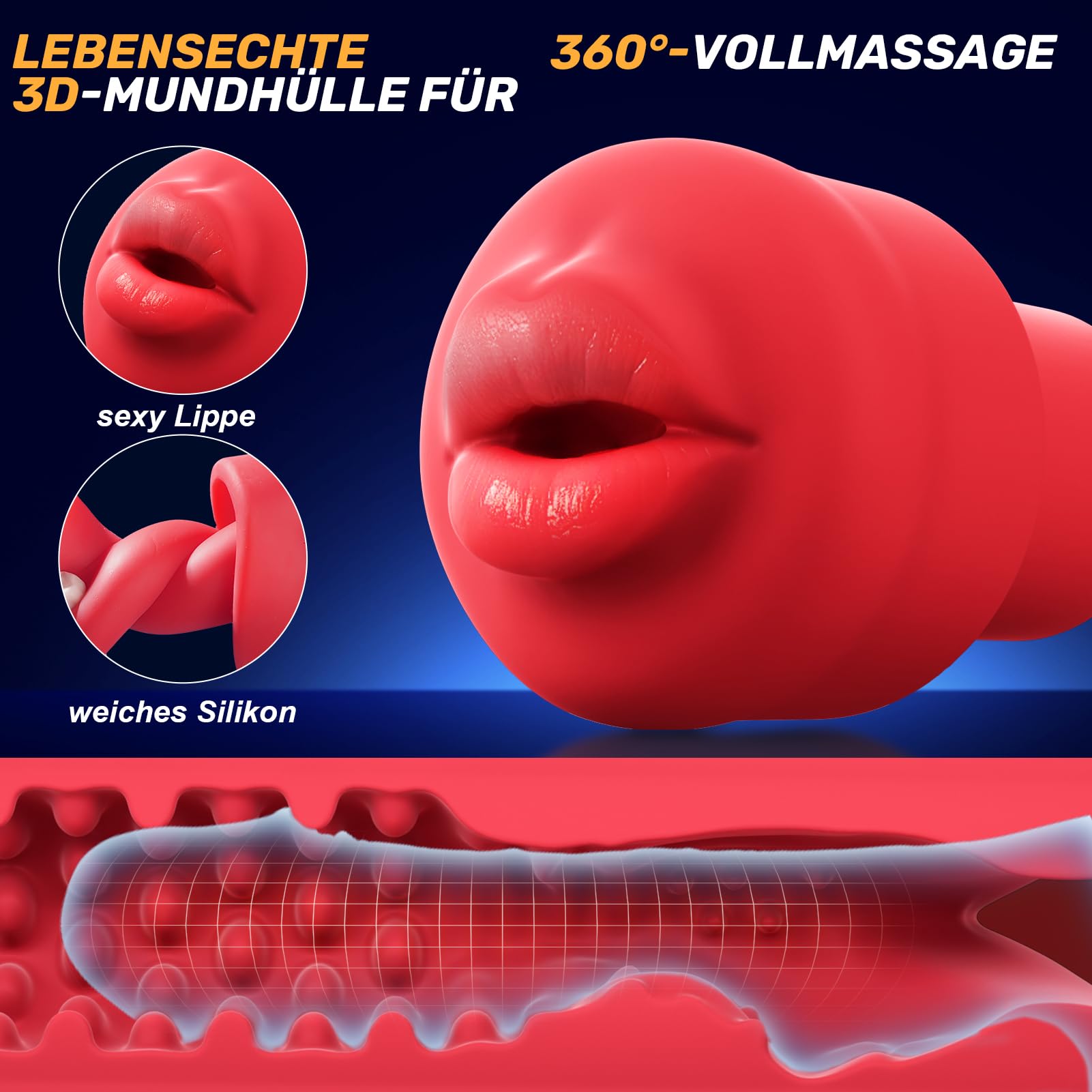 Gobeken Pompe à Pénis sex toýs homme Masturbateurs masculins avec 4 D'aspiration& 6 modes entraînement,Vakuum pumpe pompe pénis Vibromasseurs avec Vaginette Silicone, Sextoy Homme Masturbateur