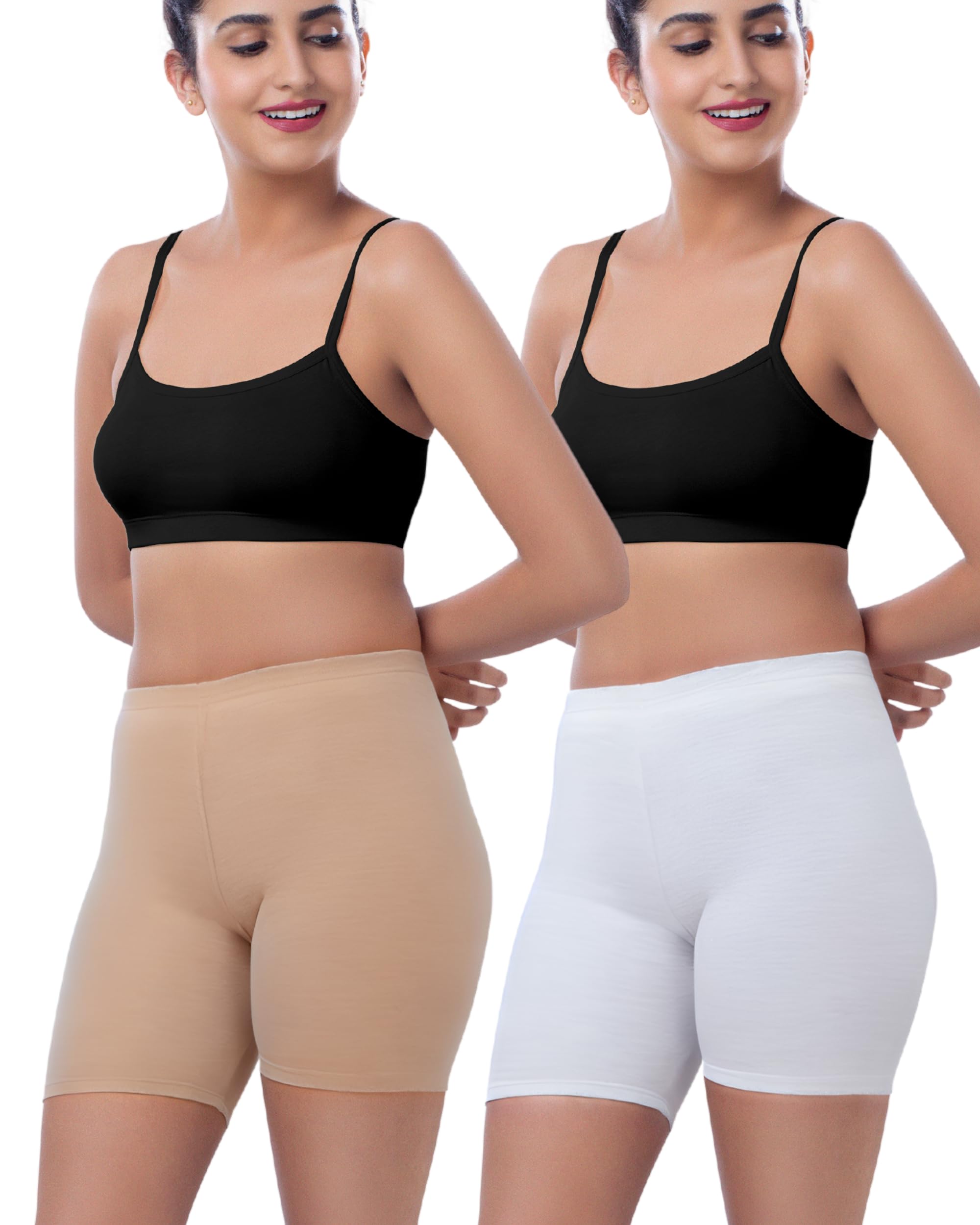 Brida Tights Ladies' Pure Cotton,Seamless, Mid-Waist Shorties | Colors May Vary-image-37