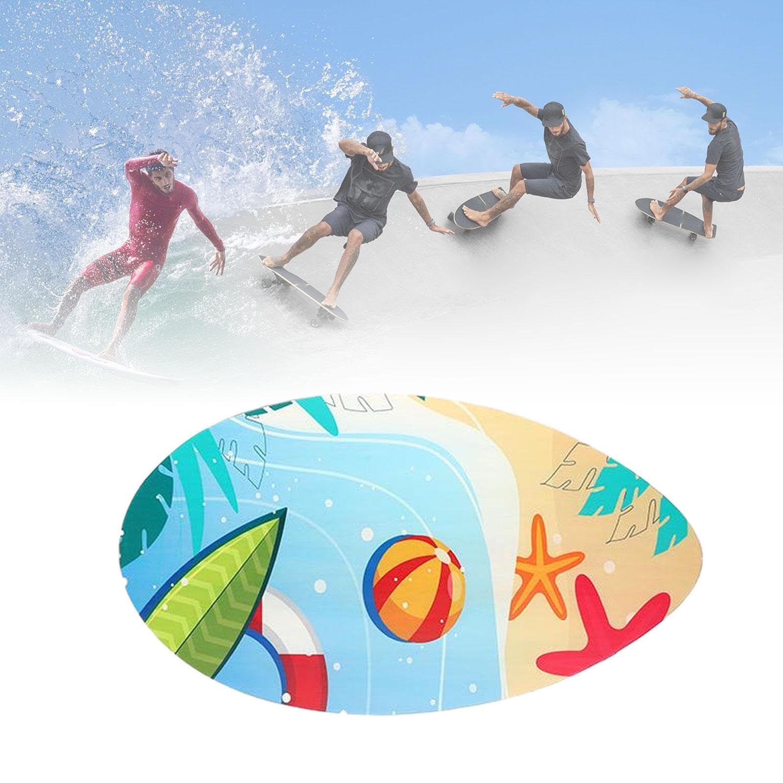 Colaxi Cartoon Printed Skimboard Small Surfboard Lake Paddling Multifunctional Sand Sliding Surf Board for Teenagers Summer Children