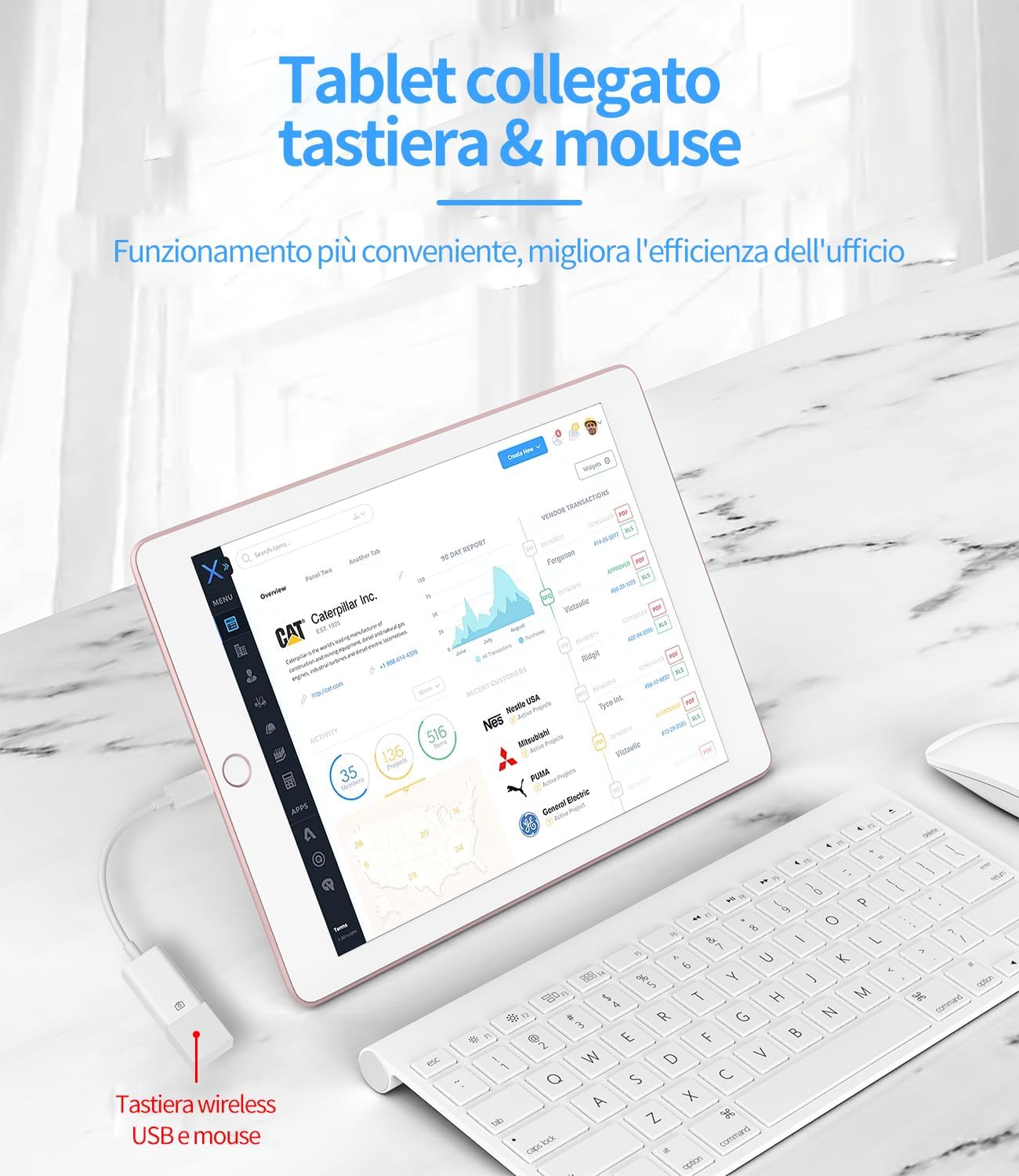 Adattatore da Lightning a USB Cavo OTG per Apple iPhone 14 13 12 11 Pro Max 7 8 Plus X SE XS XR Per iPad Air Chiavetta Scaricare Foto Mouse Lettore Schede Accessori Card Reader Jack Sdoppiatore