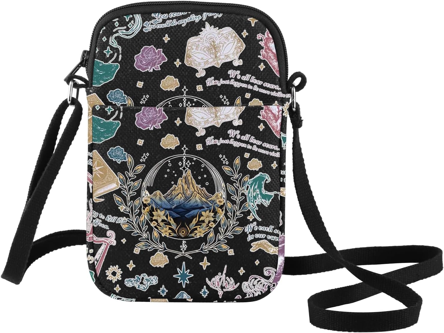 G2TUP Fantasy Books Crossbody Bag Bookish Gift You Could Rattle Night Shoulder Bag Bookish Lover Merch