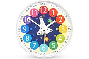 Non-Ticking Learning Clock for Kids