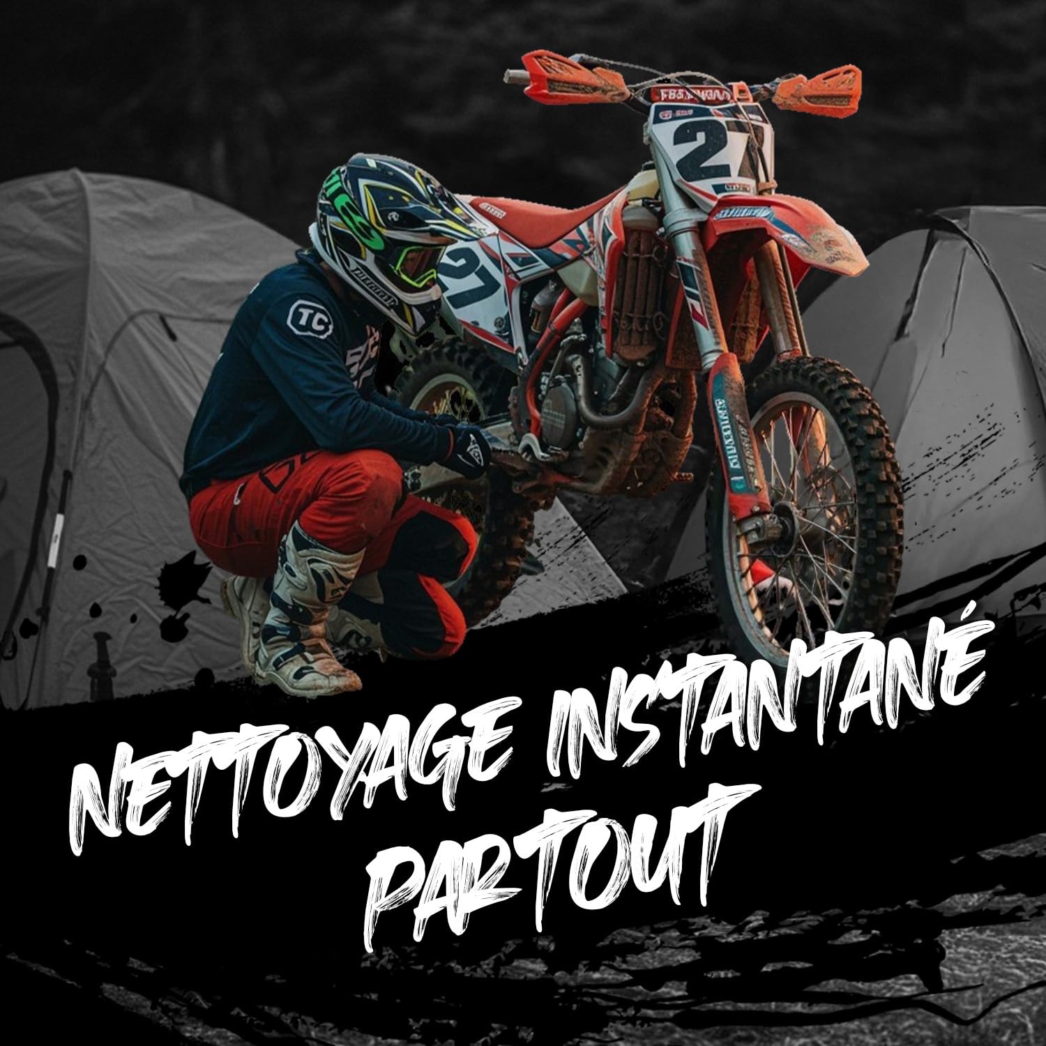 Errecom Kit Nettoyage Vélo : JET GUN PRO+ Nettoyeur Haute Pression Portable à Batterie Réservoir Eau 8 L, BKR 1101 Détergent Spray Bike 1L, Bike Cover Protection pour Transport et Stockage