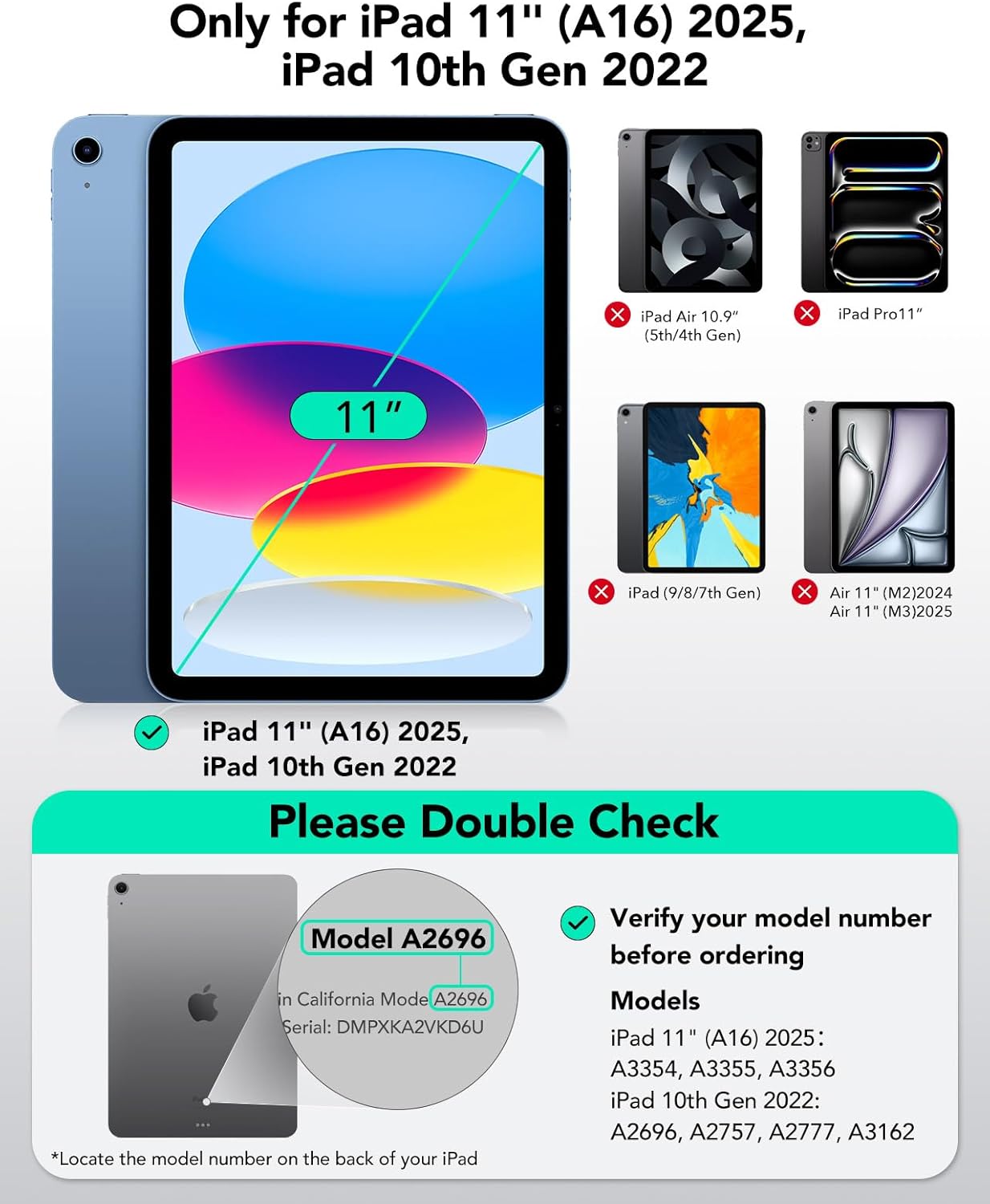 ESR iPad 11th(A16, 2025)/10th Gen Case with Keyboard, Magic Keyboard for iPad 10.9", Case with Floating Cantilever Stand, Springy Backlit Keys, Multi-Touch Trackpad, Rebound Series, Black - Image 2