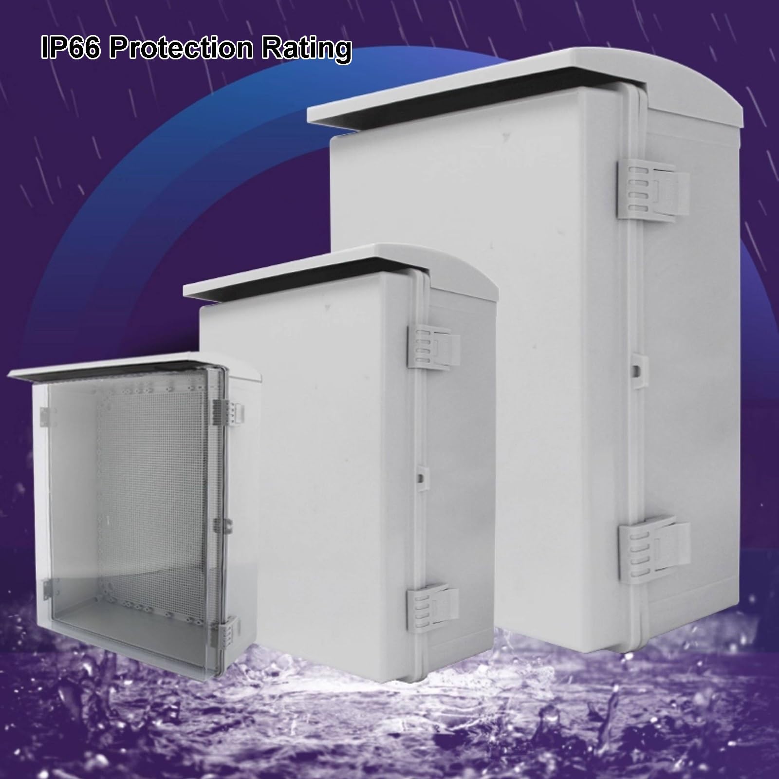 Cassetta Elettrica in ABS Bloccabile, Scatola di Derivazione Esterna IP66 | Meccanismo di Apertura e Chiusura Fluido, Involucro Esterno Resistente e Stagno(30x30x17 cm/11.8x11.8x6.7 in)