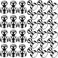 Vista 23 de VNDUEEY Imanes para refrigerador, imanes pequeños para nevera, 16 piezas, pizarra blanca, chinchetas magnéticas, fuertes clips magnéticos