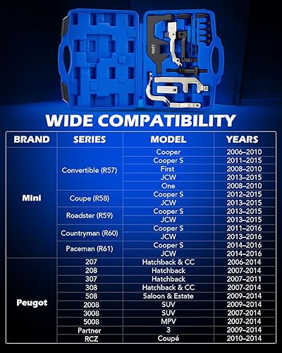 Miniatura 4 de Orion Motor Tech Kit de herramientas de sujeción de árbol de levas compatible con BMW Mini Cooper Clubman N12 N13 N14 N16 N18 EP3 EP6 1.4L 1.6L