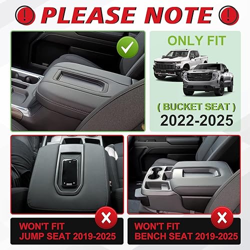 Miniatura 599 de Muslogy Funda de consola central compatible con Honda Pilot 2023 2024 2025, 2024 2025 2026 Ridgeline/Passport Accesorios para apoyabrazos, tapa