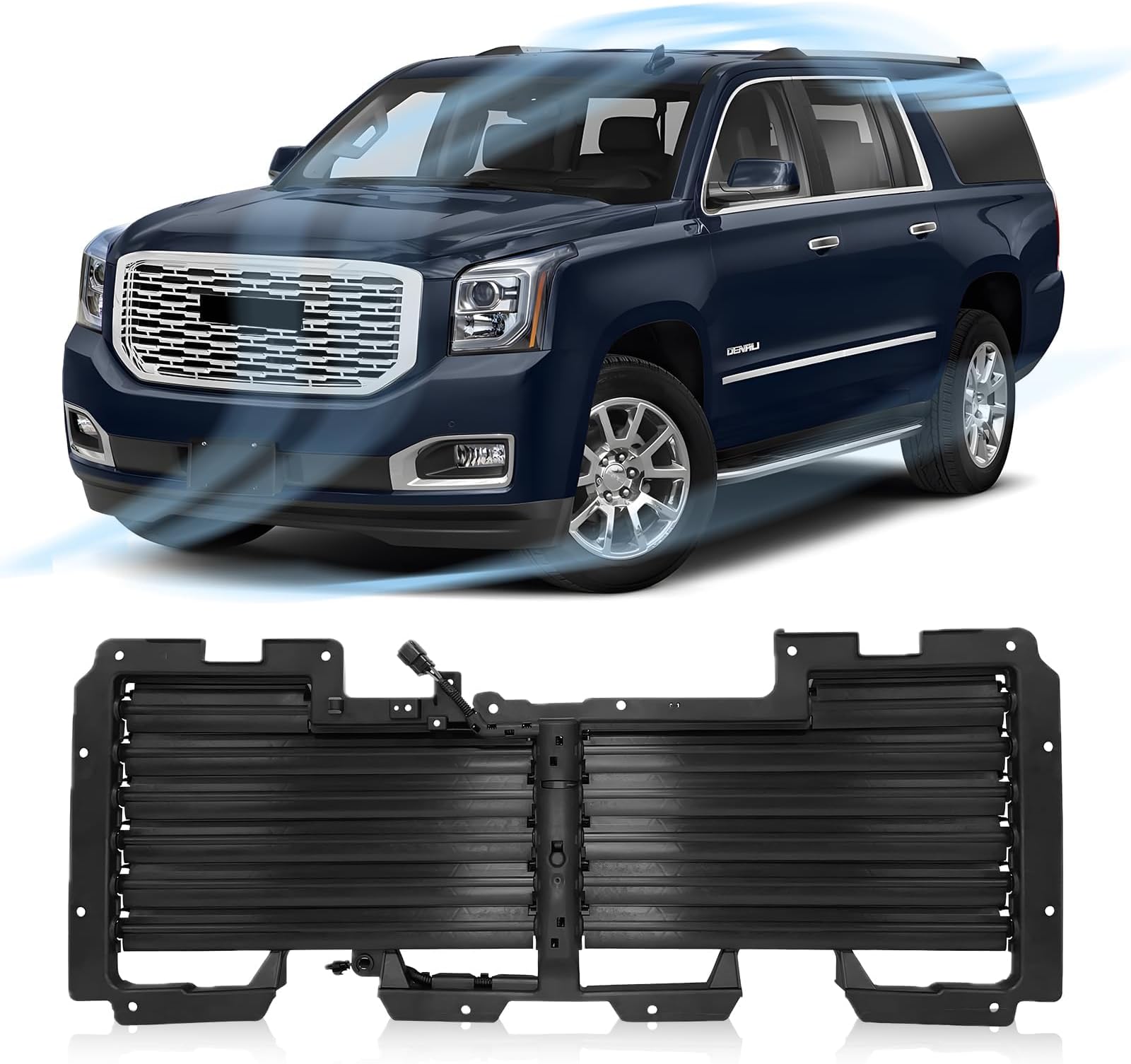 Front Active Grille Shutter Compatible With 2015-2020 Cadillac Escalade &Chevrolet Tahoe &Chevrolet Suburban& GMC Yukon Grill Air Intake Assembly