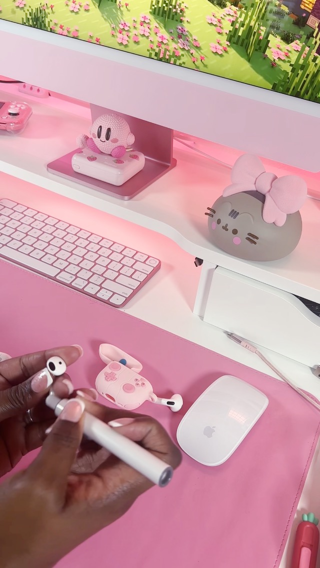 Cute Pink Controller Case for AirPods #gaming 