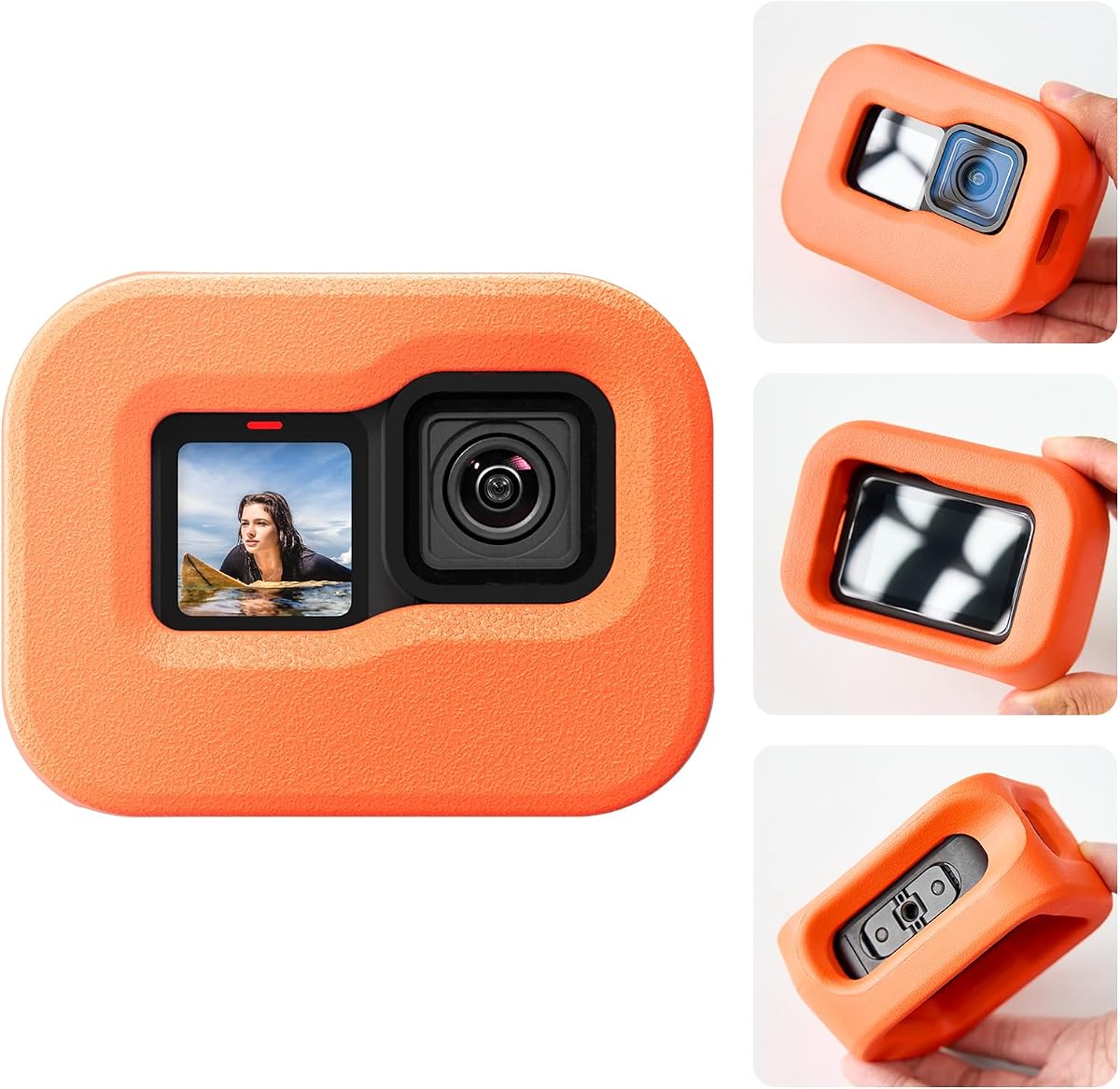TELESIN Floaty Case for GoPro Hero 13/12/11/10/9 Black, Suitable for Snorkeling, Surfing, Water Skiing Wakeboarding Floating Protective Cage housing Shell Cover Action Camera Accessories