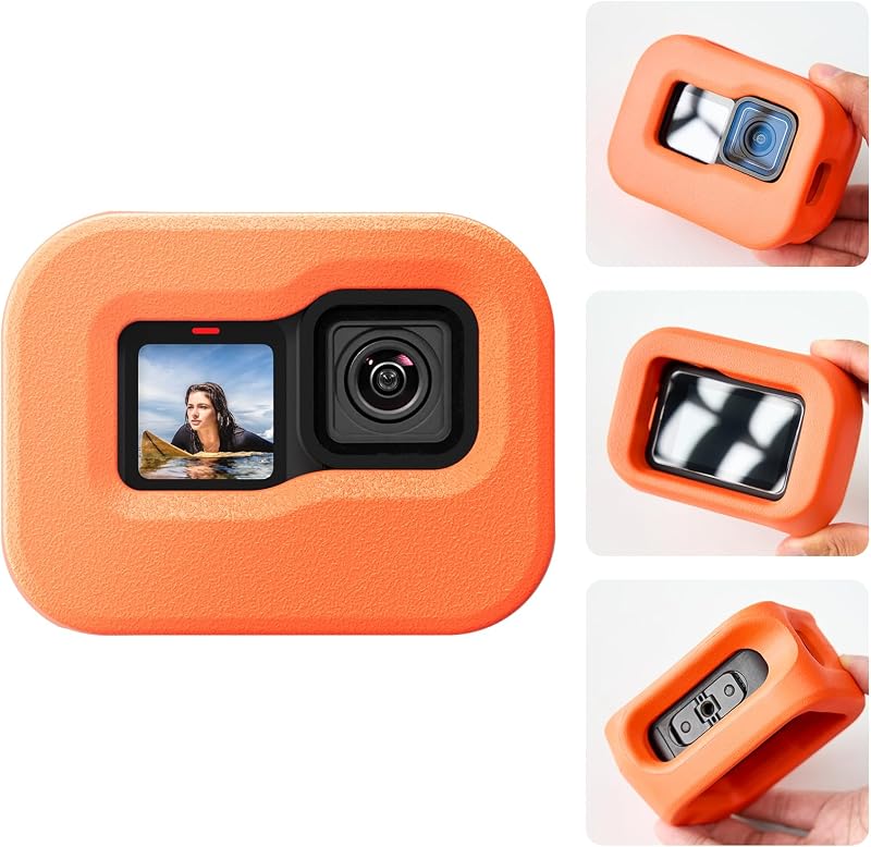 TELESIN Floaty Case for GoPro Hero 13/12/11/10/9 Black, Suitable for Snorkeling, Surfing, Water Skiing Wakeboarding Floating Protective Cage housing Shell Cover Action Camera Accessories