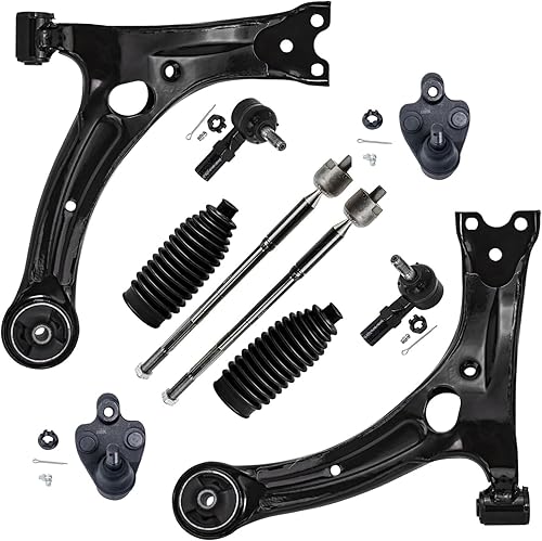 Miniatura 359 de Detroit Axle - Kit de suspensión frontal de 10 piezas para Chevy Trailblazer EXT GMC Envoy XL XUV Buick Rainier Isuzu Ascender Olds Bravada, brazos