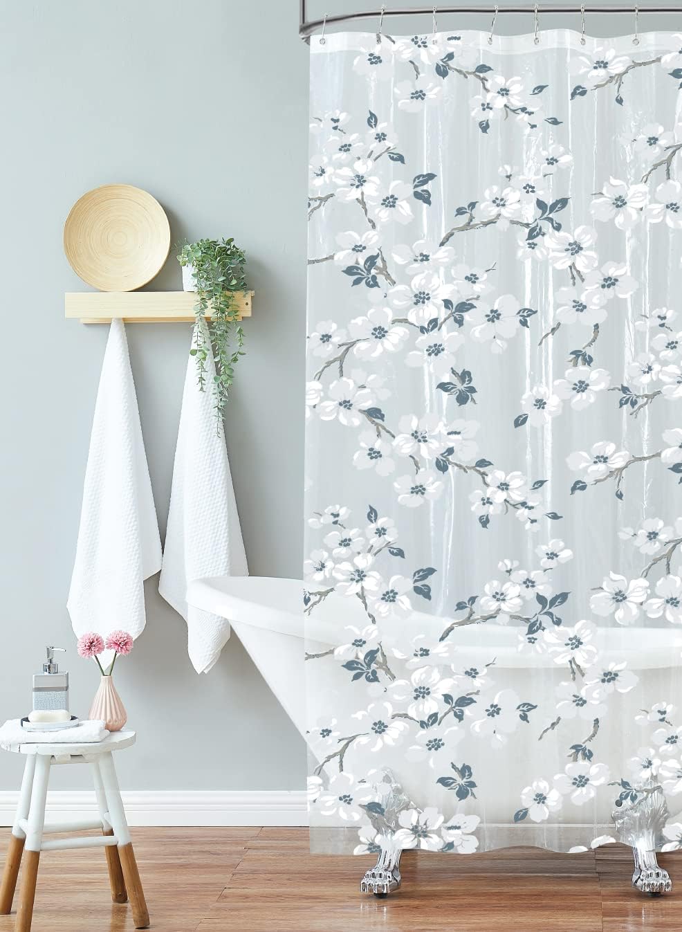 Zenna Home Morocco Waterproof PEVA Shower Curtain, Teal