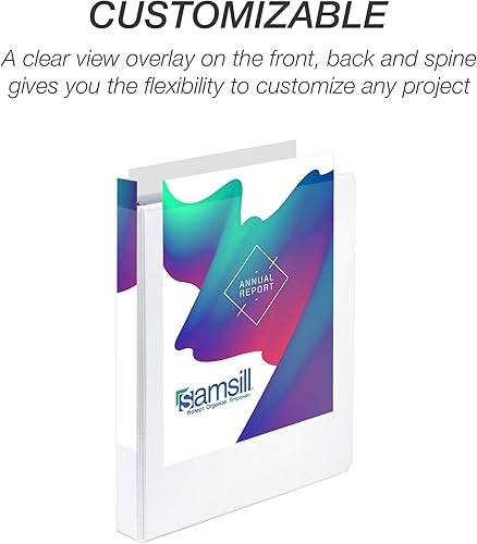 Miniatura 9 de Samsill Durable - carpeta negra redonda de cartón, Rojo