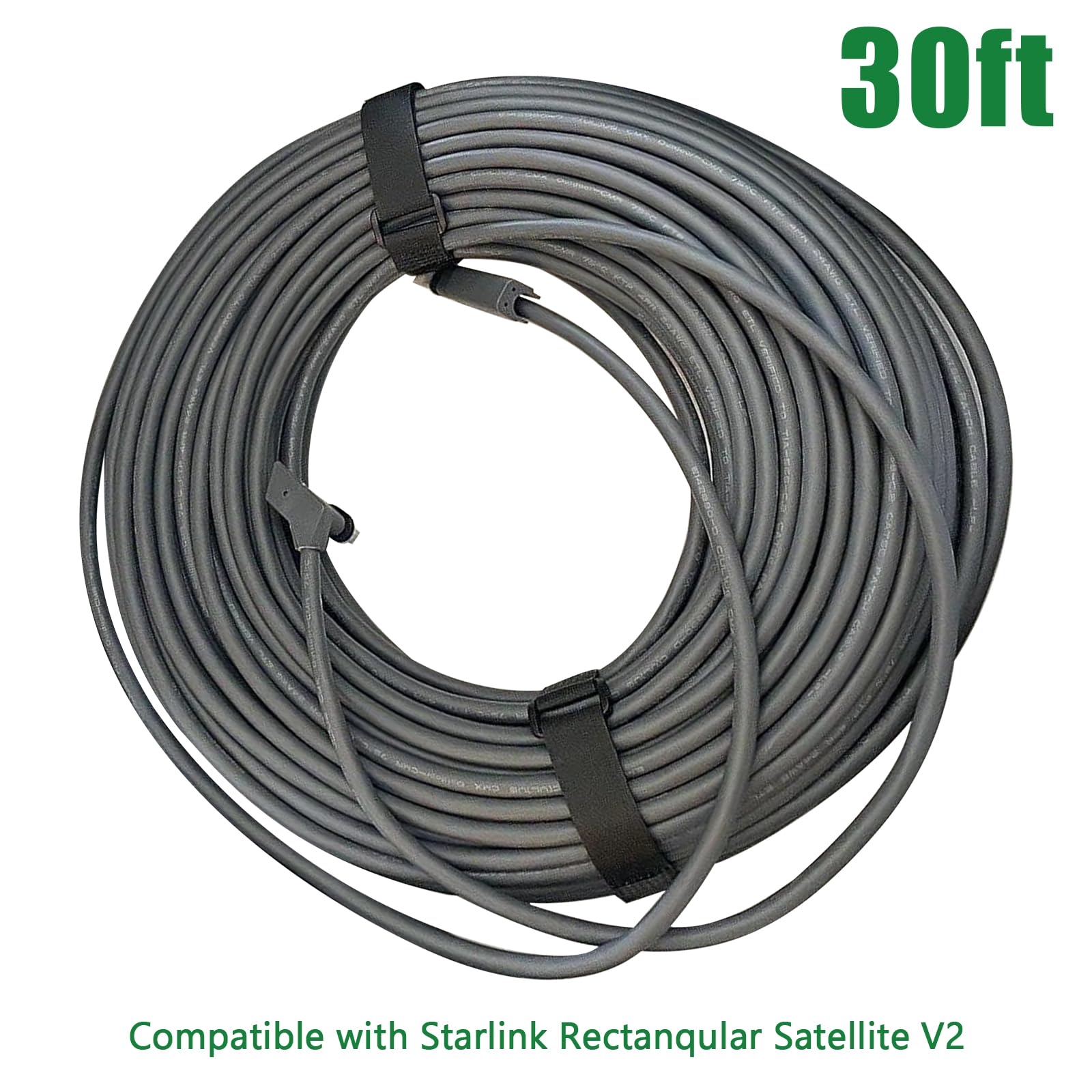 Cable de repuesto para satélite rectangular Starlink V2, extensión de cable de 30 pies, accesorios Starlink